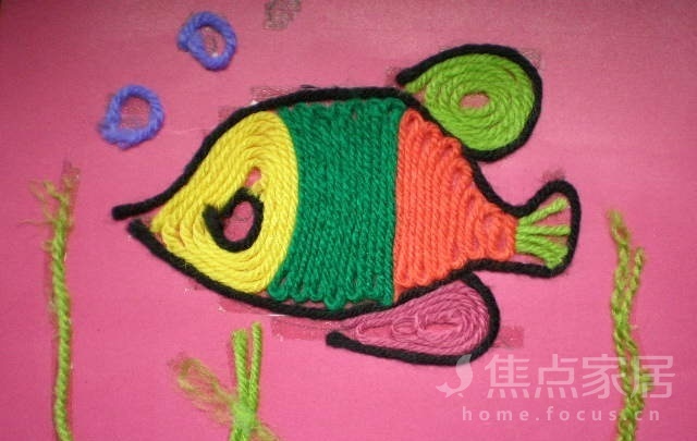 毛线画欣赏及制作方法